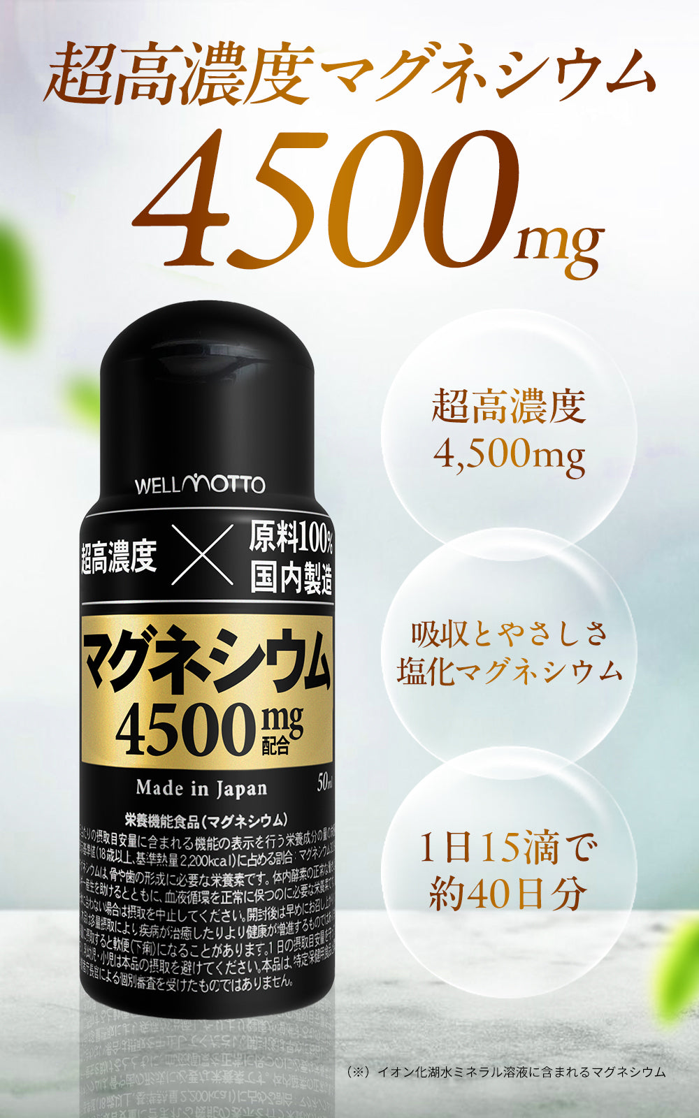 超高濃度マグネシウム4500 – ウェルモット製薬 公式サイト