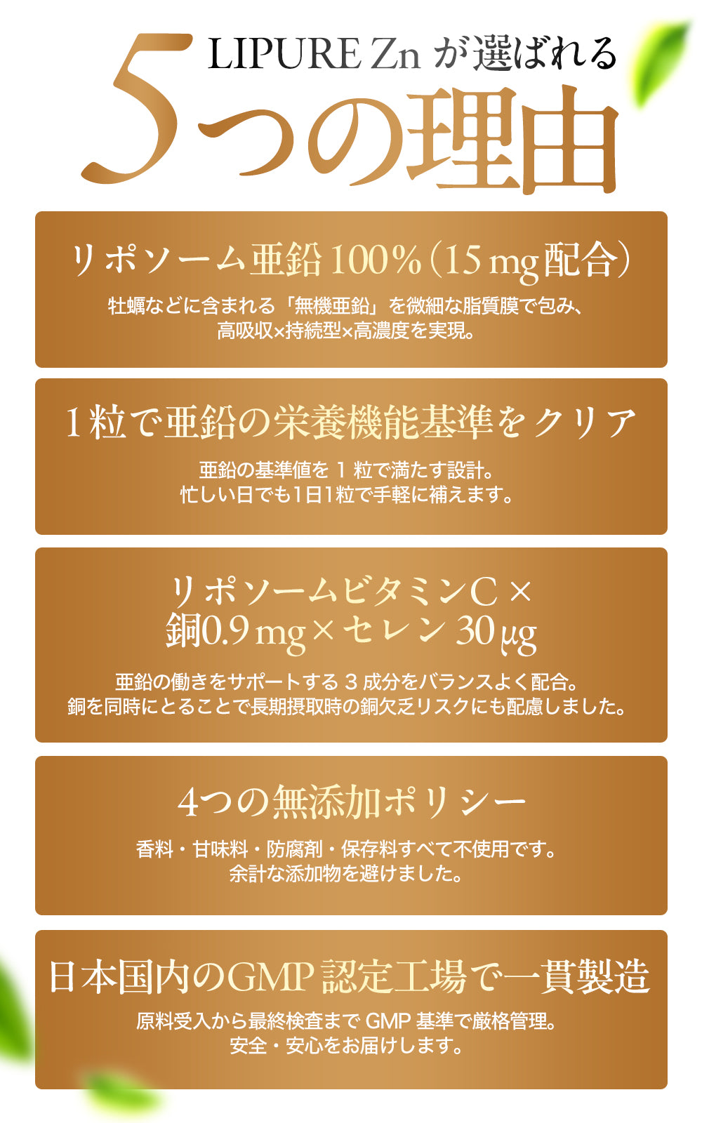 【日本初・日本唯一】リポソーム亜鉛 リポソームビタミンC サプリ 【テレビで紹介されました】栄養機能食品 ( 亜鉛 ビタミンC 銅 ) 30粒 日本製 LIPURE Zn