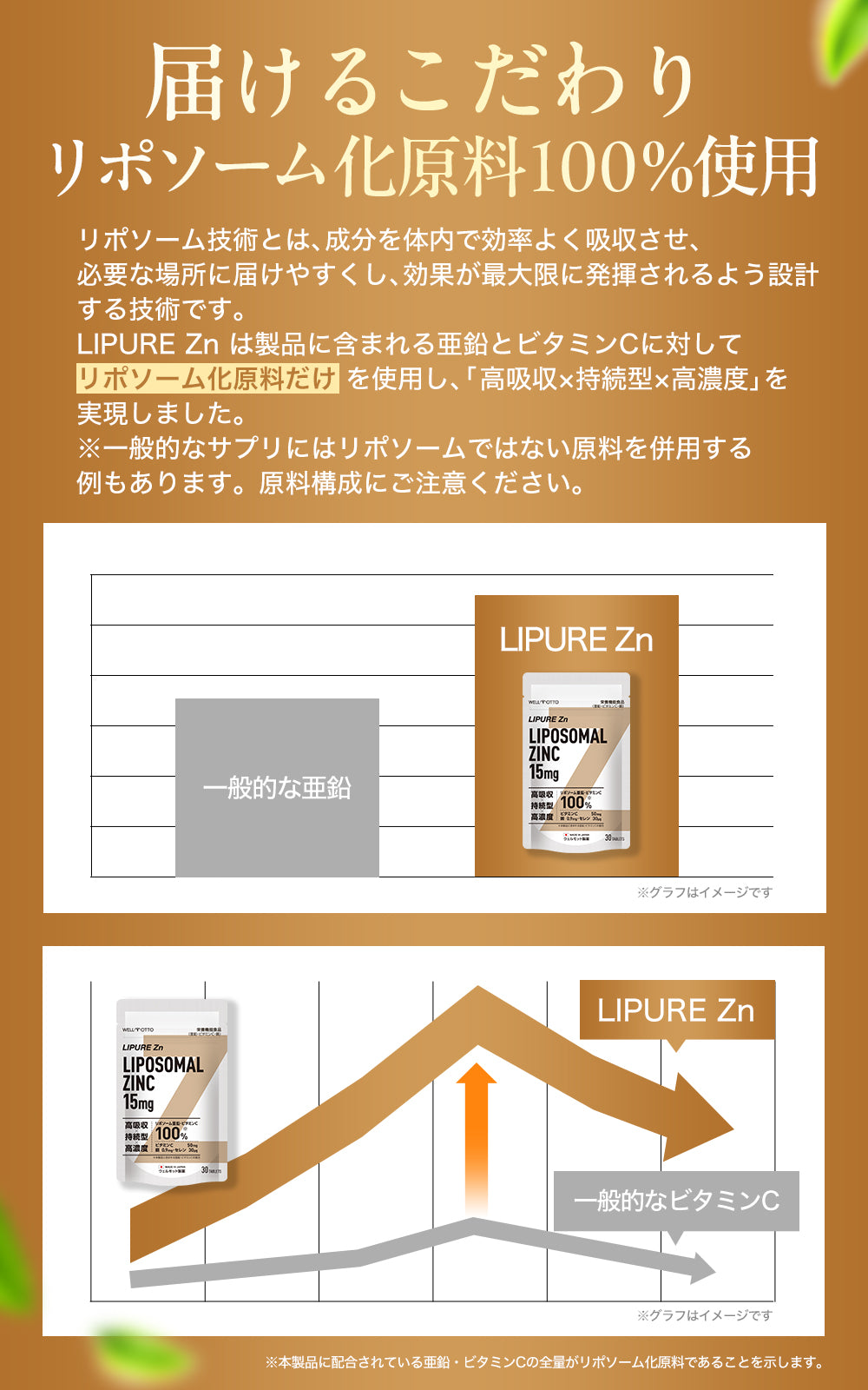 【日本初・日本唯一】リポソーム亜鉛 リポソームビタミンC サプリ 【テレビで紹介されました】栄養機能食品 ( 亜鉛 ビタミンC 銅 ) 30粒 日本製 LIPURE Zn