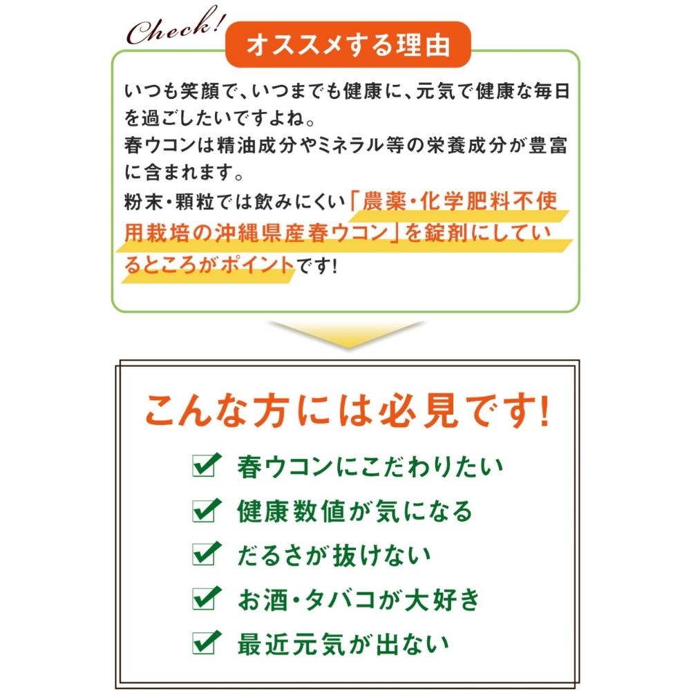 【2袋セット】 モンドセレクション金賞 『琉球春ウコン粒』 管理栄養士推奨 サプリメント